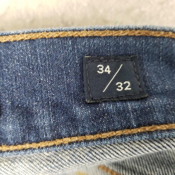 Lucky Brand Jeans Mens 34x32 Blue 221 Straight Stretch Zip Fly Straight Leg - Picture 14 of 16